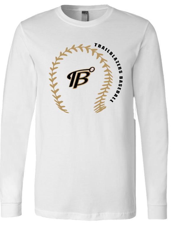 Baseball stitches NTX Trailblazers long sleeve shirt