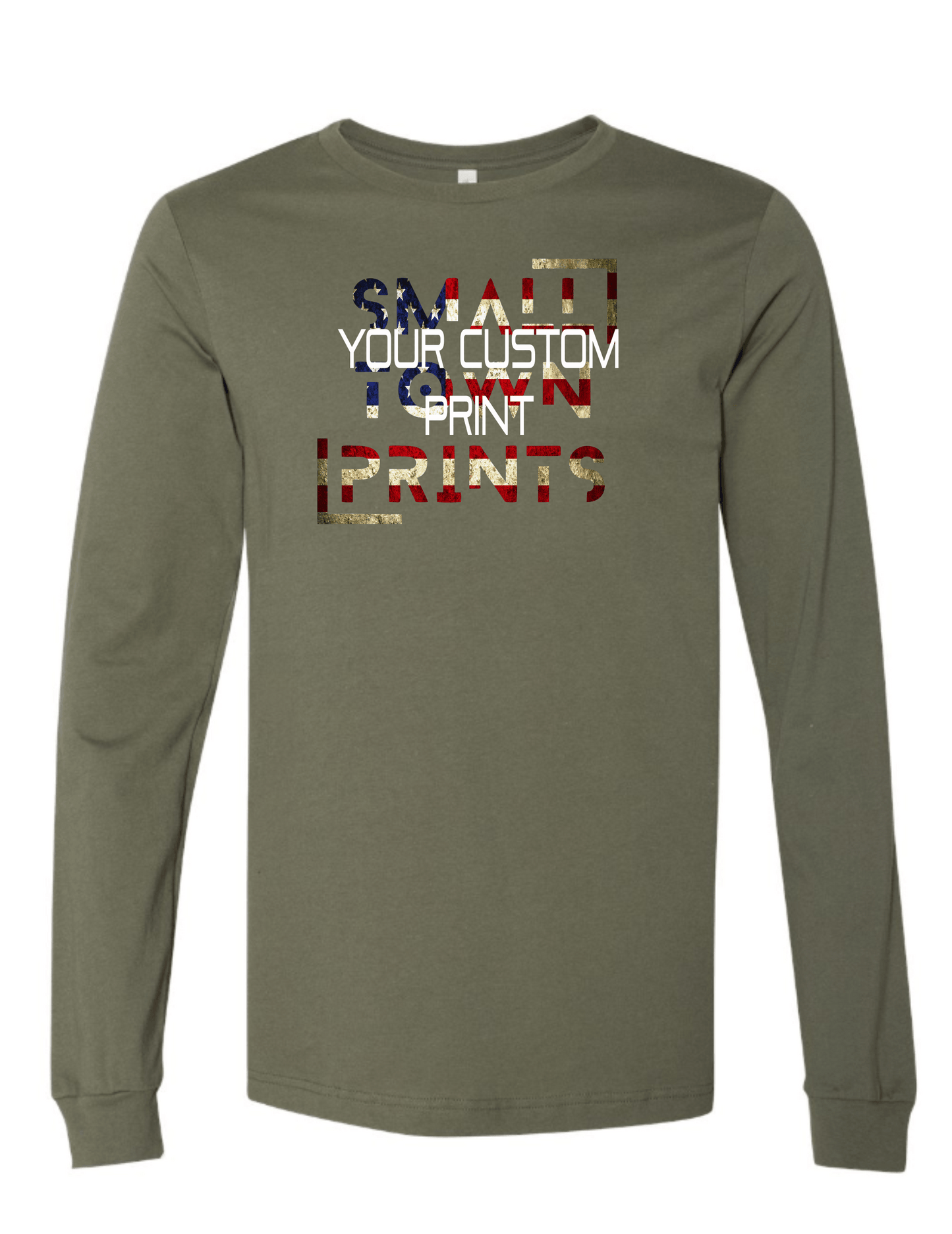 Cotton Long Sleeve Soft Cotton/Polyester Blend Custom Printed Shirt Unisex
