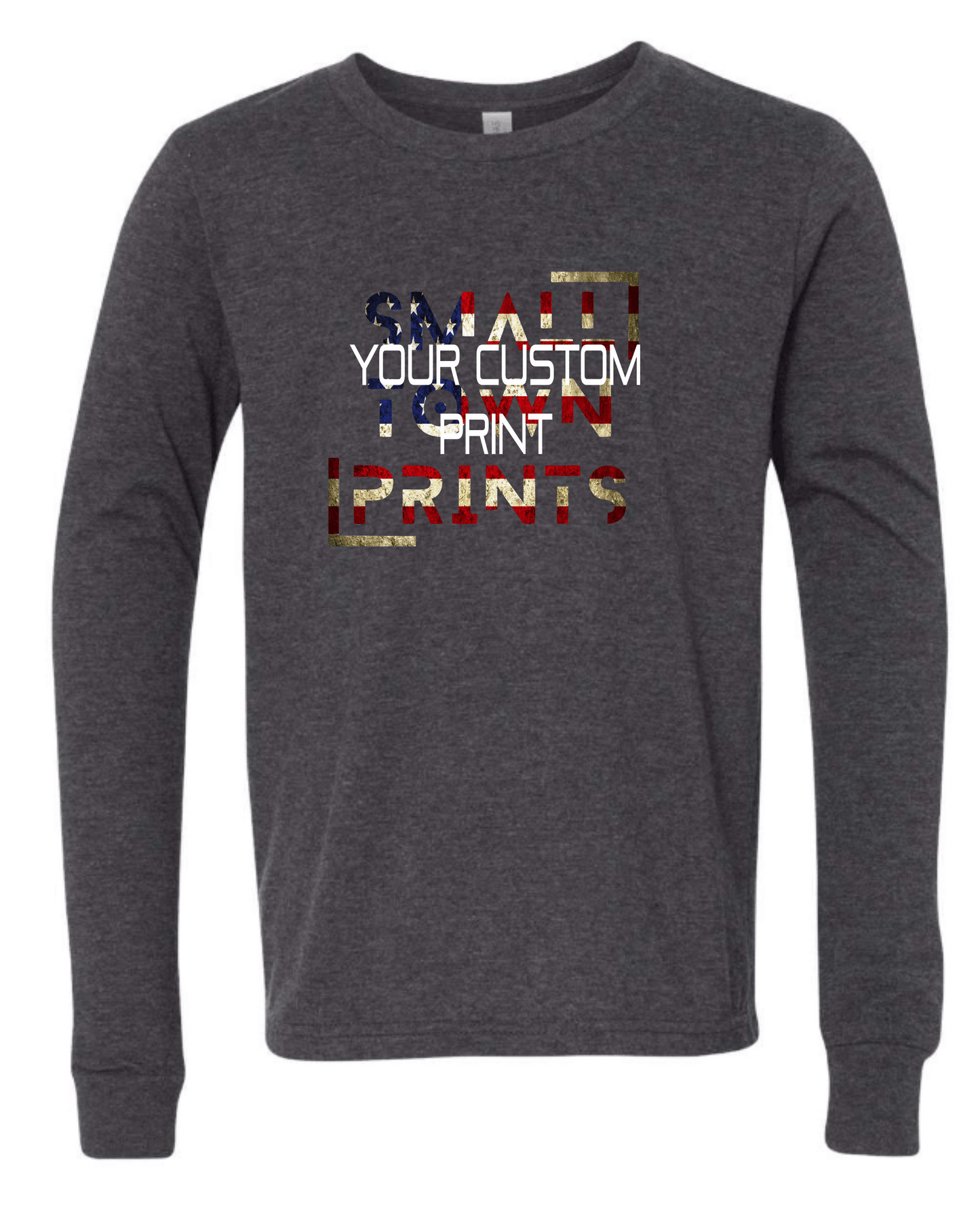 Cotton Long Sleeve Cotton/Polyester Soft Custom Printed Shirt Youth Unisex